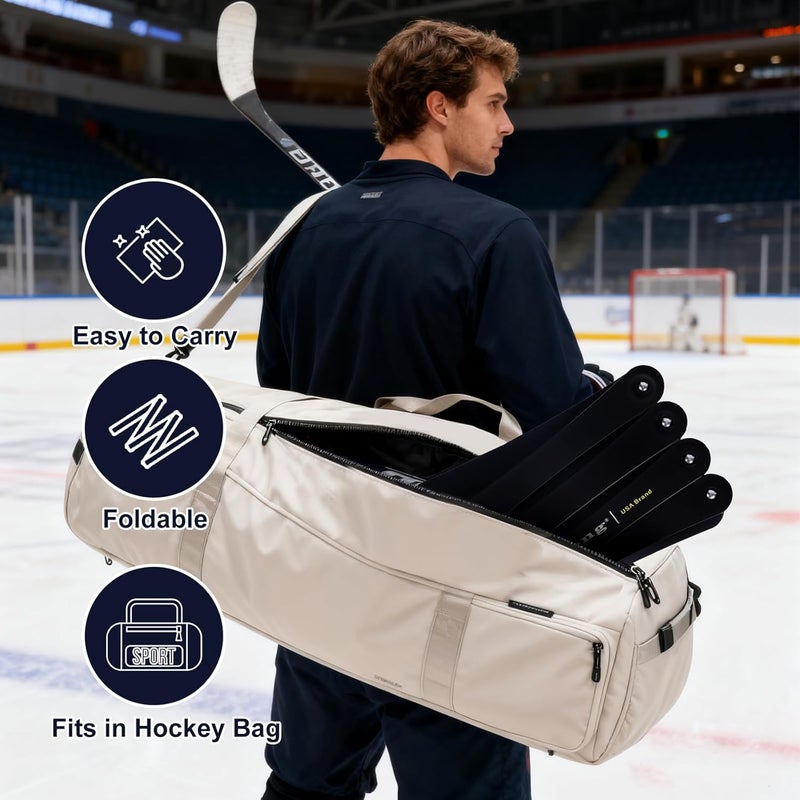 Baseng Hockey Stick Handling Trainer | Adjustable Hockey Training Equipment for Puck Control, Hand-Eye Coordination & Reaction Time | Portable On/Off Ice Trainer for All Ages,5/7 Sections - Image 5